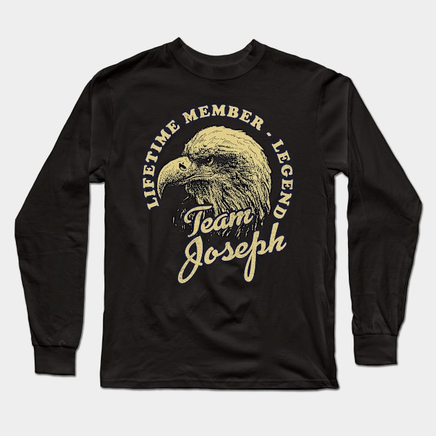Joseph Name - Lifetime Member Legend - Eagle Long Sleeve T-Shirt by Stacy Peters Art
